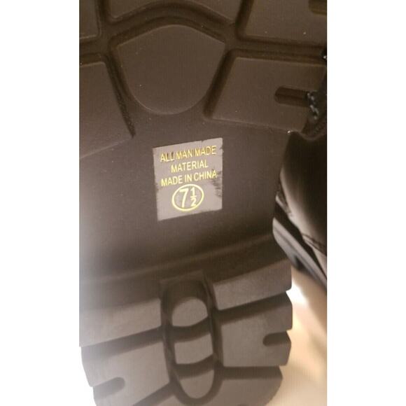 Soda FIRM Lug Sole Black Combat Goth Punk Ankle Boot Lace up W/Zipper Size 7.545 - Picture 11 of 11